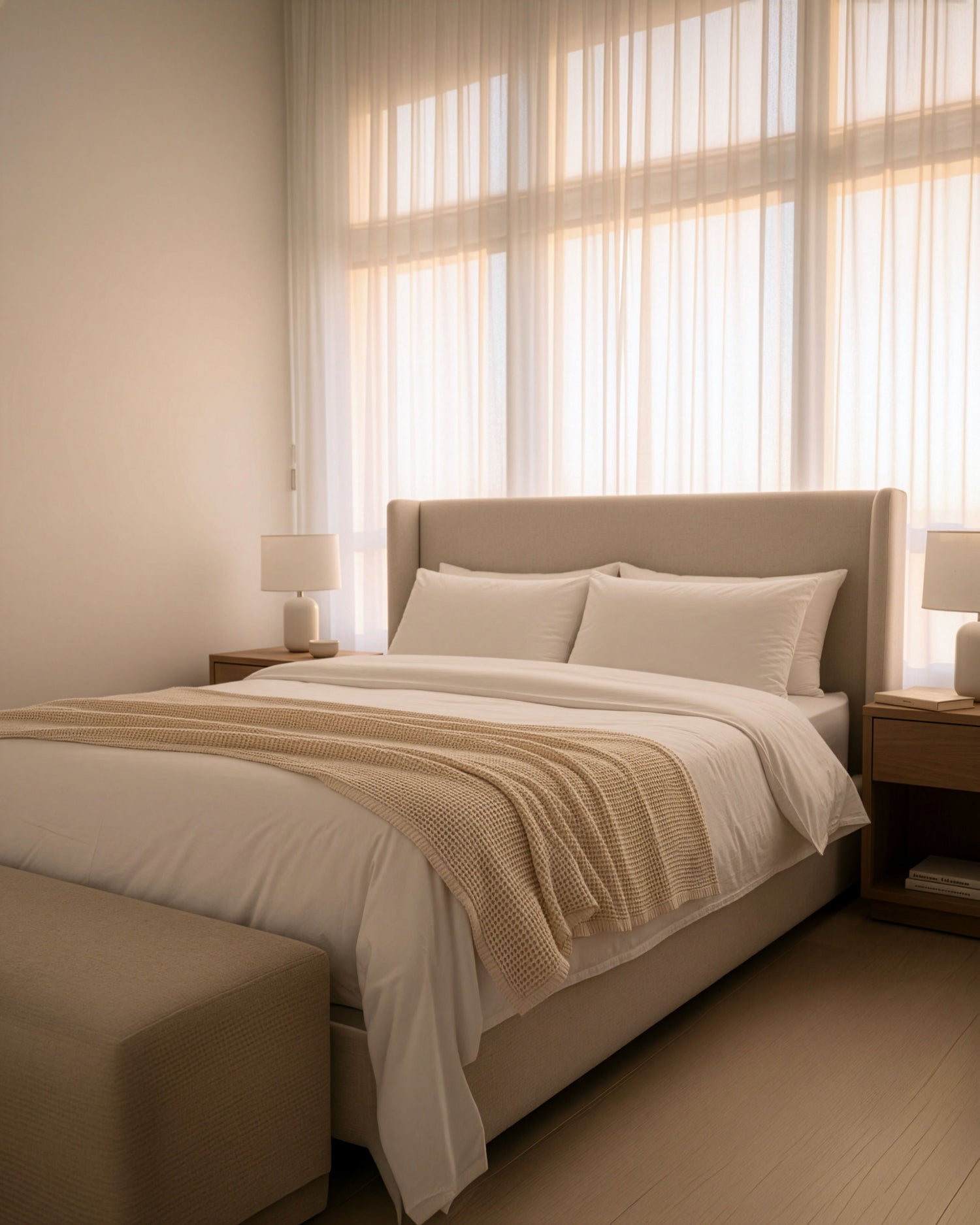 Tofino: Organic Cotton Waffle Bed Blanket