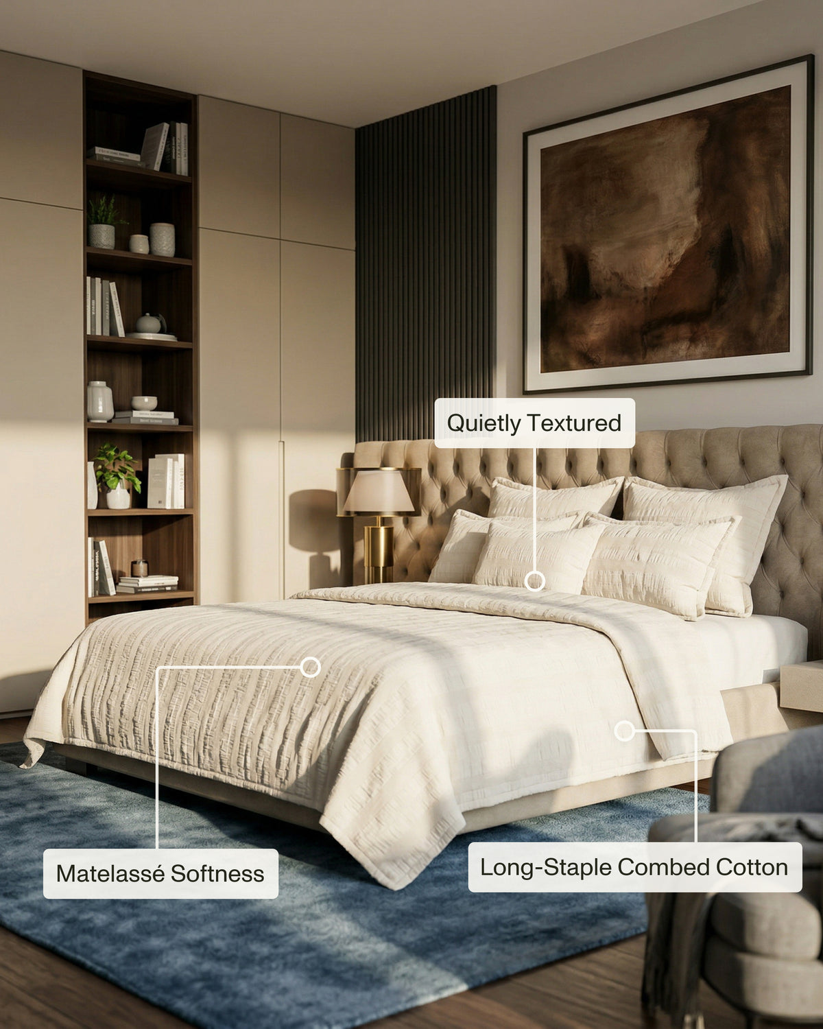 Cape Cod: Lux Stripe Cotton Coverlet