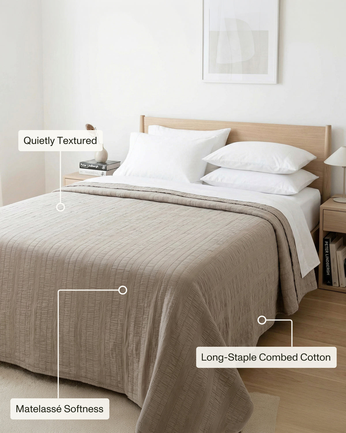 Cape Cod: Lux Stripe Cotton Coverlet