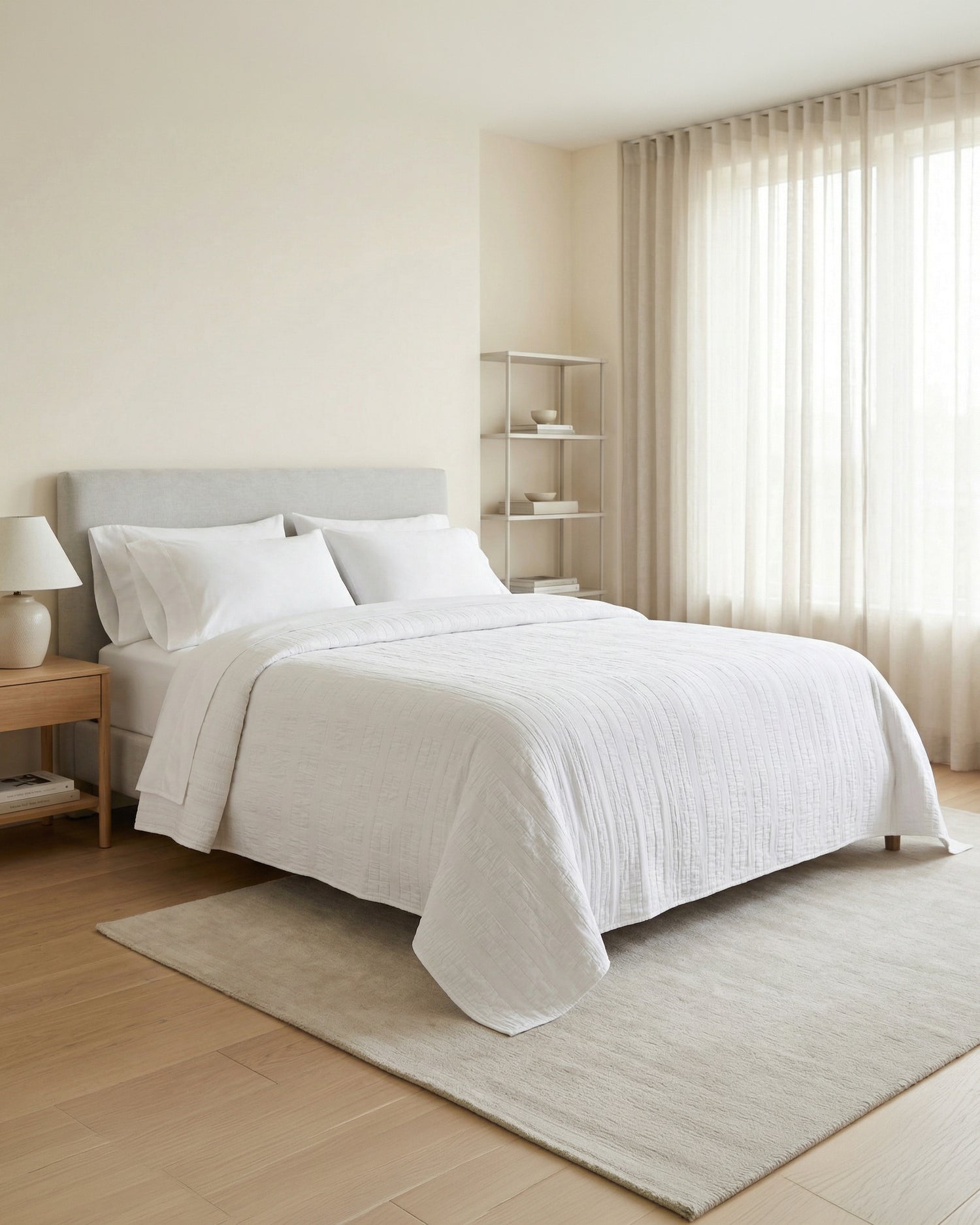 Cape Cod: Lux Stripe Cotton Coverlet