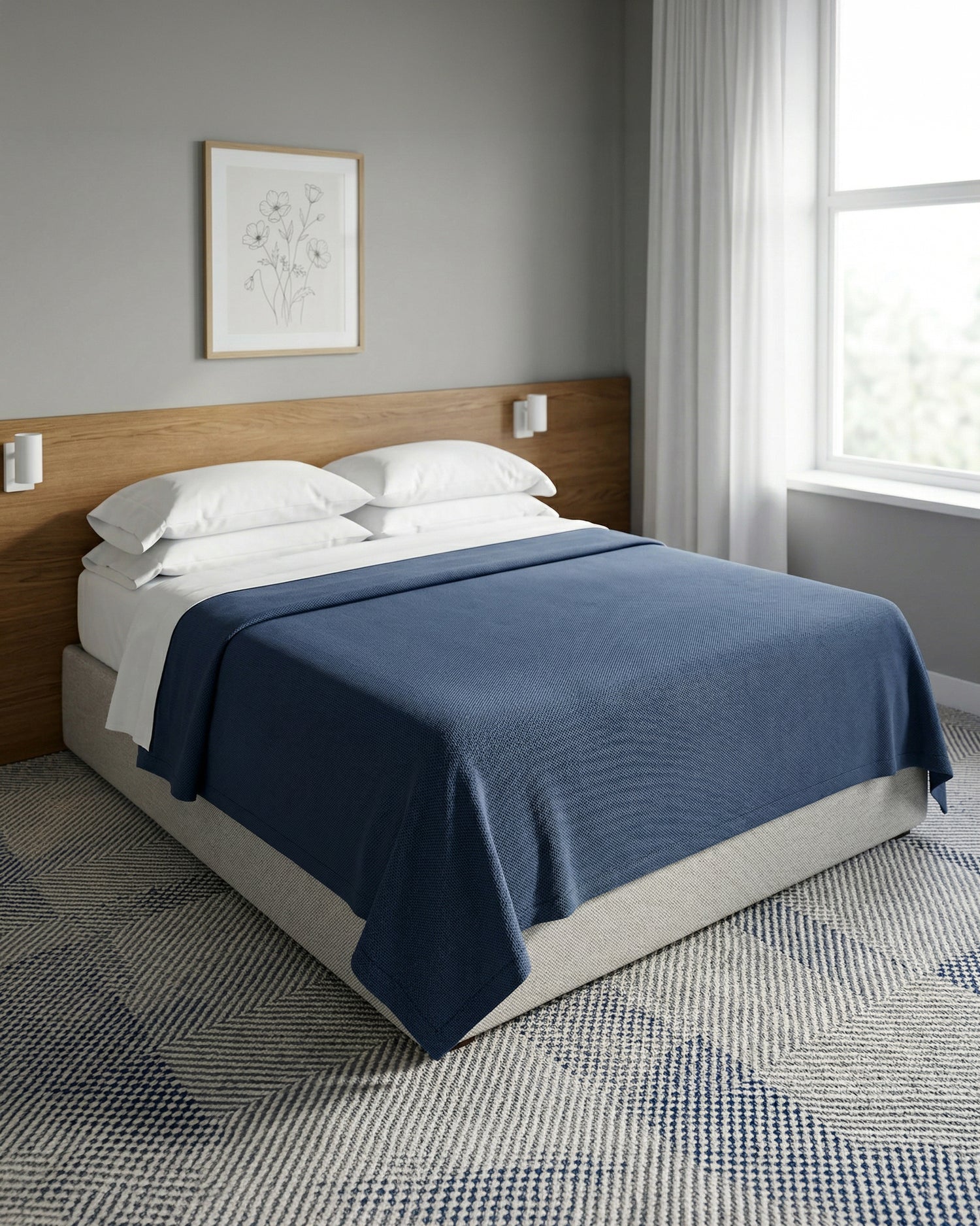 Cavendish: Matelassé Stone Washed Cotton Coverlet