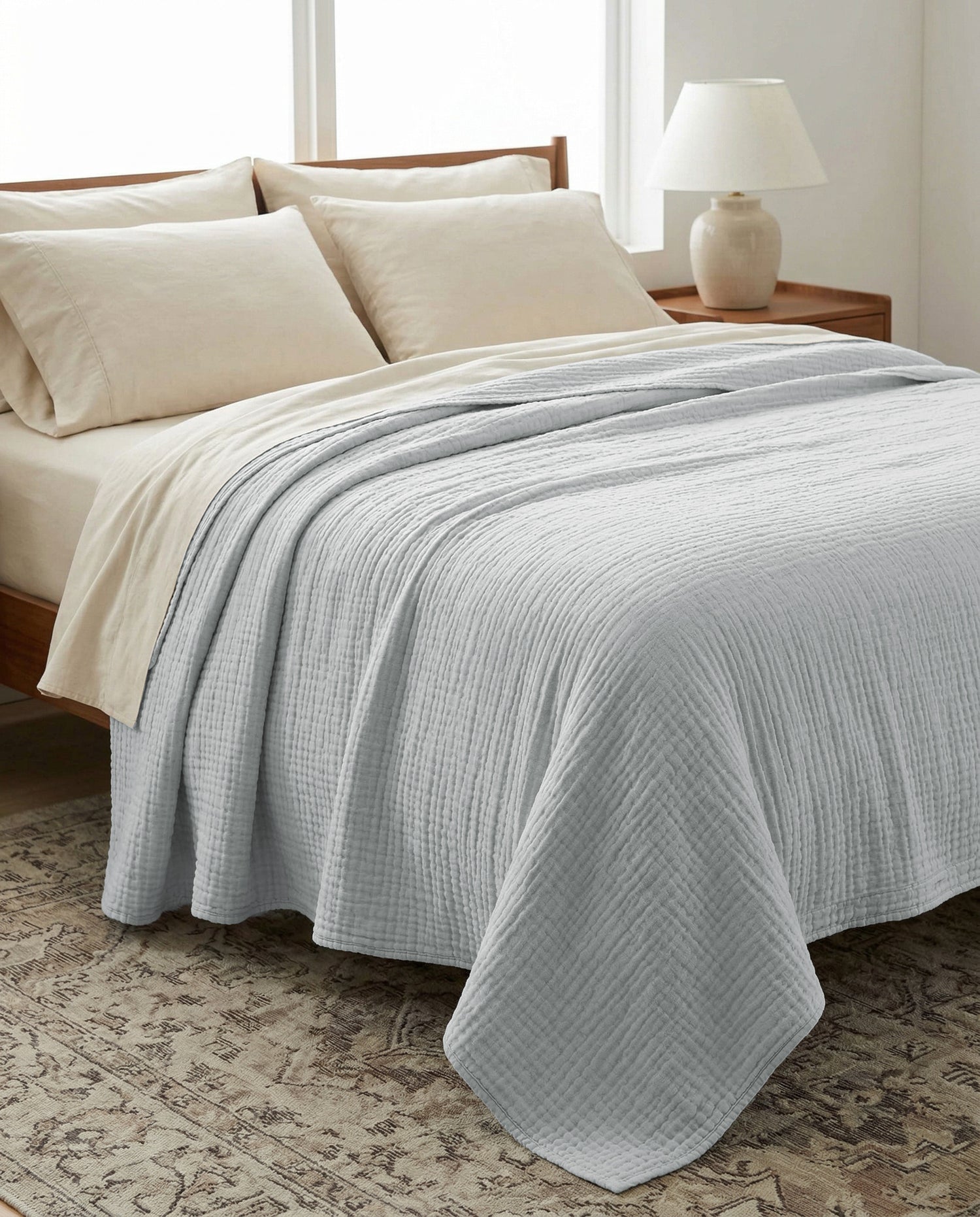 Hideaway: Layered Stone Washed Cotton Coverlet