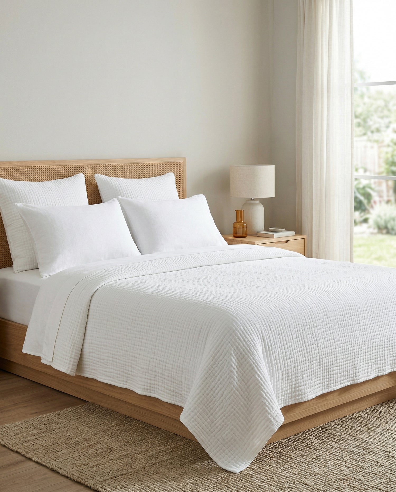 Hideaway: Layered Stone Washed Cotton Coverlet