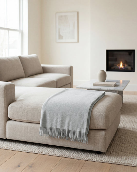 Amalfi: Reversible Wool Throw Blanket