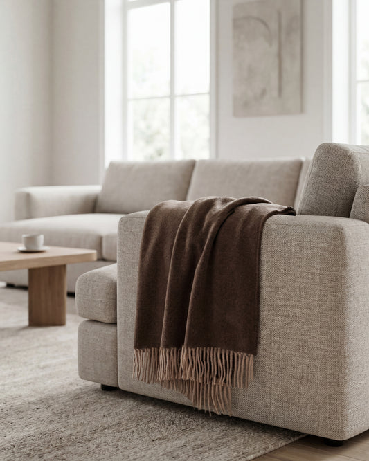 Amalfi: Reversible Wool Throw Blanket