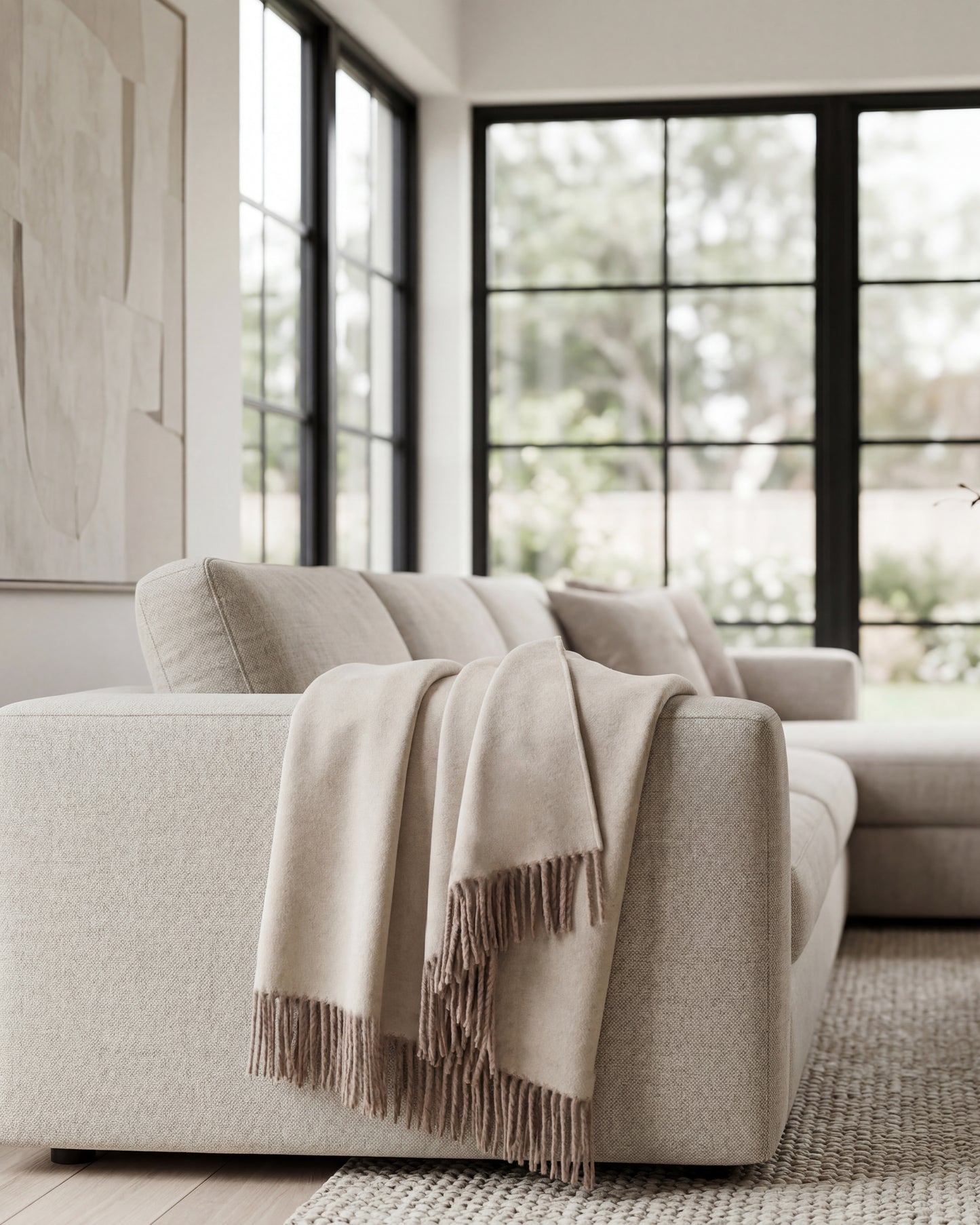 Amalfi: Reversible Wool Throw Blanket
