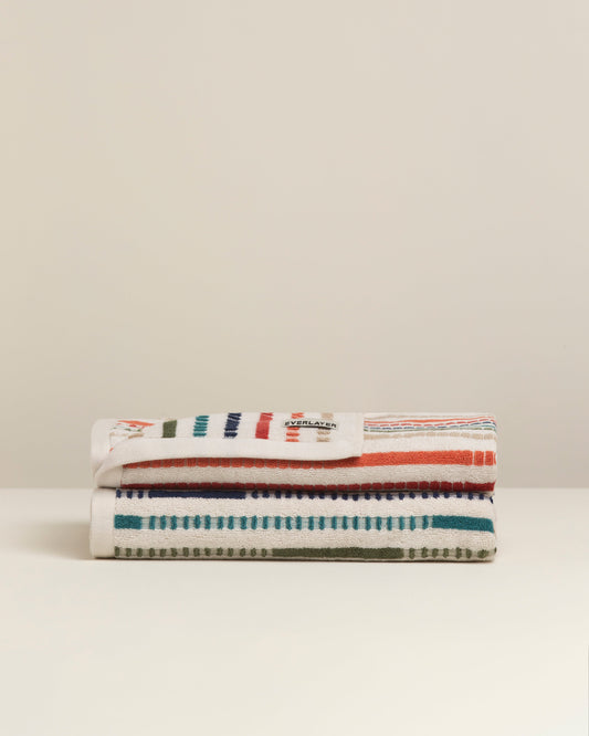 Velvet: Soft Cotton Vibrant Stripe Towel