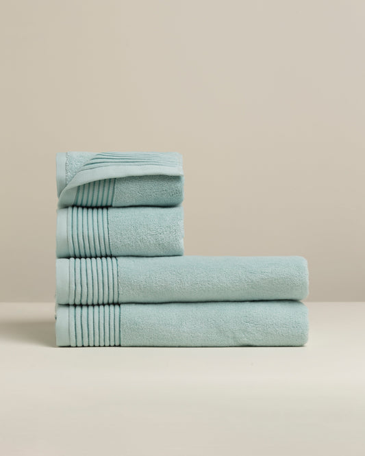 Bath Sheet Set (2+2) | 2 Hand Towels,  2 Bath sheet