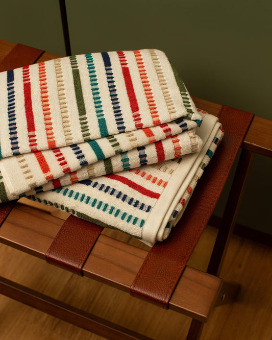 Velvet: Soft Cotton Vibrant Stripe Towel