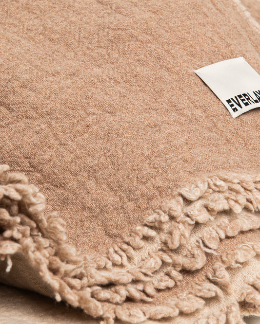 Terre: Reversible Wrinkled Effect Wool Blanket