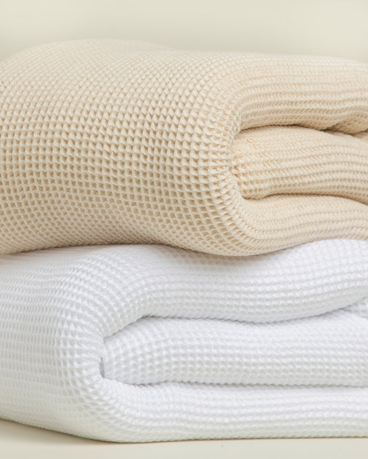 Tofino: Organic Cotton Waffle Bed Blanket