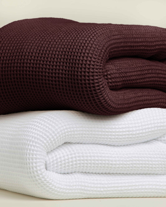 Tofino: Organic Cotton Waffle Bed Blanket