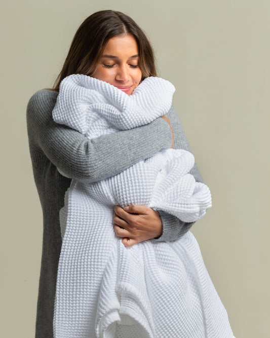 Tofino: Organic Cotton Waffle Throw Blanket