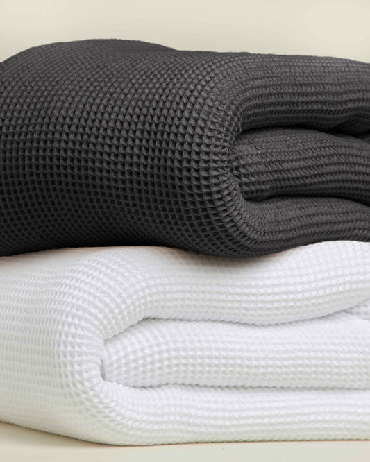 Tofino: Organic Cotton Waffle Bed Blanket