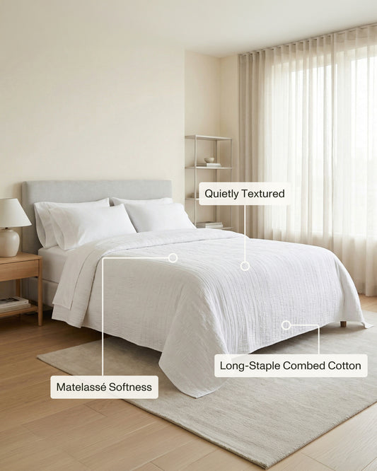 Cape Cod: Lux Stripe Cotton Coverlet