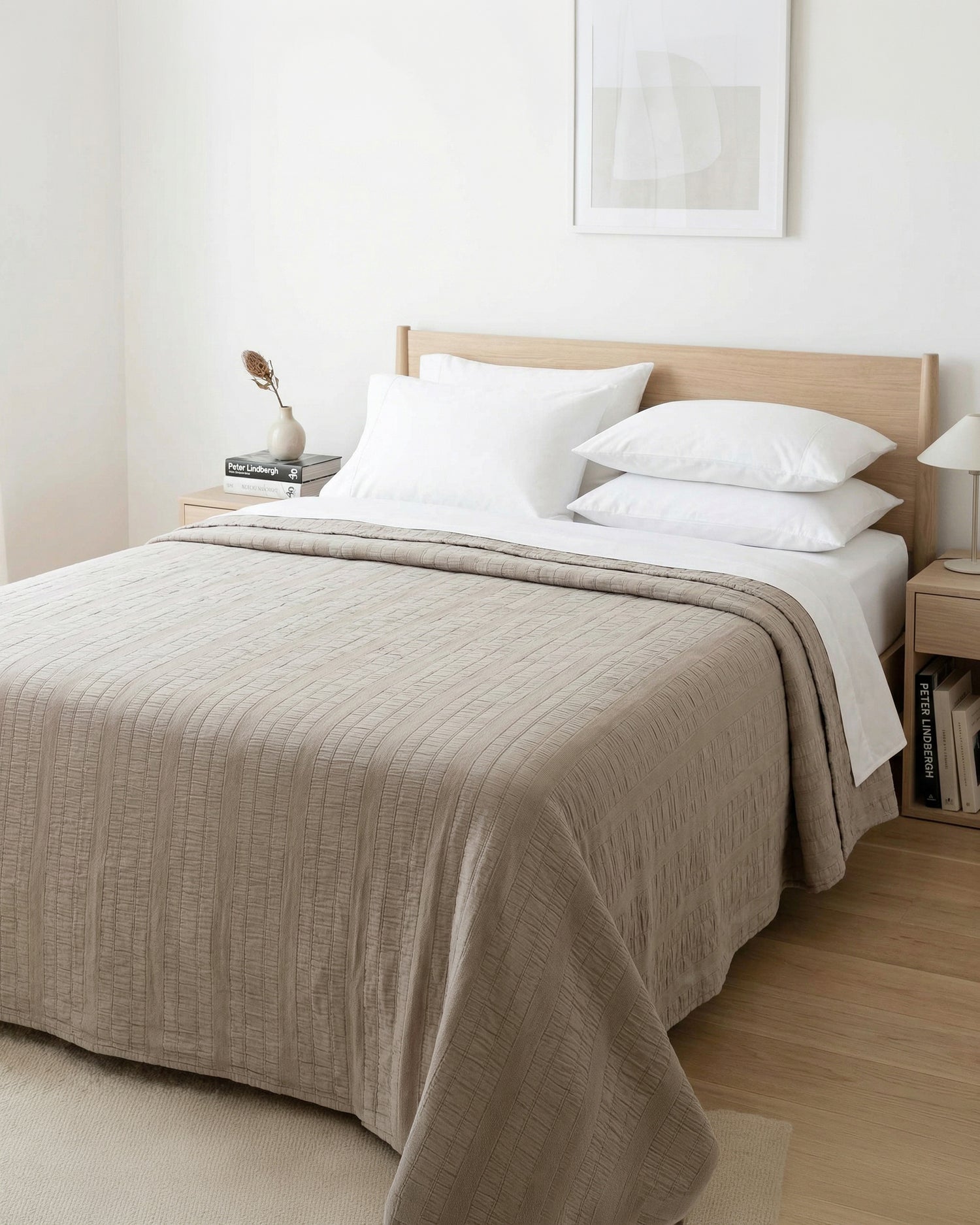 Cape Cod: Lux Stripe Cotton Coverlet