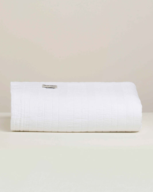 Cape Cod: Lux Stripe Cotton Coverlet