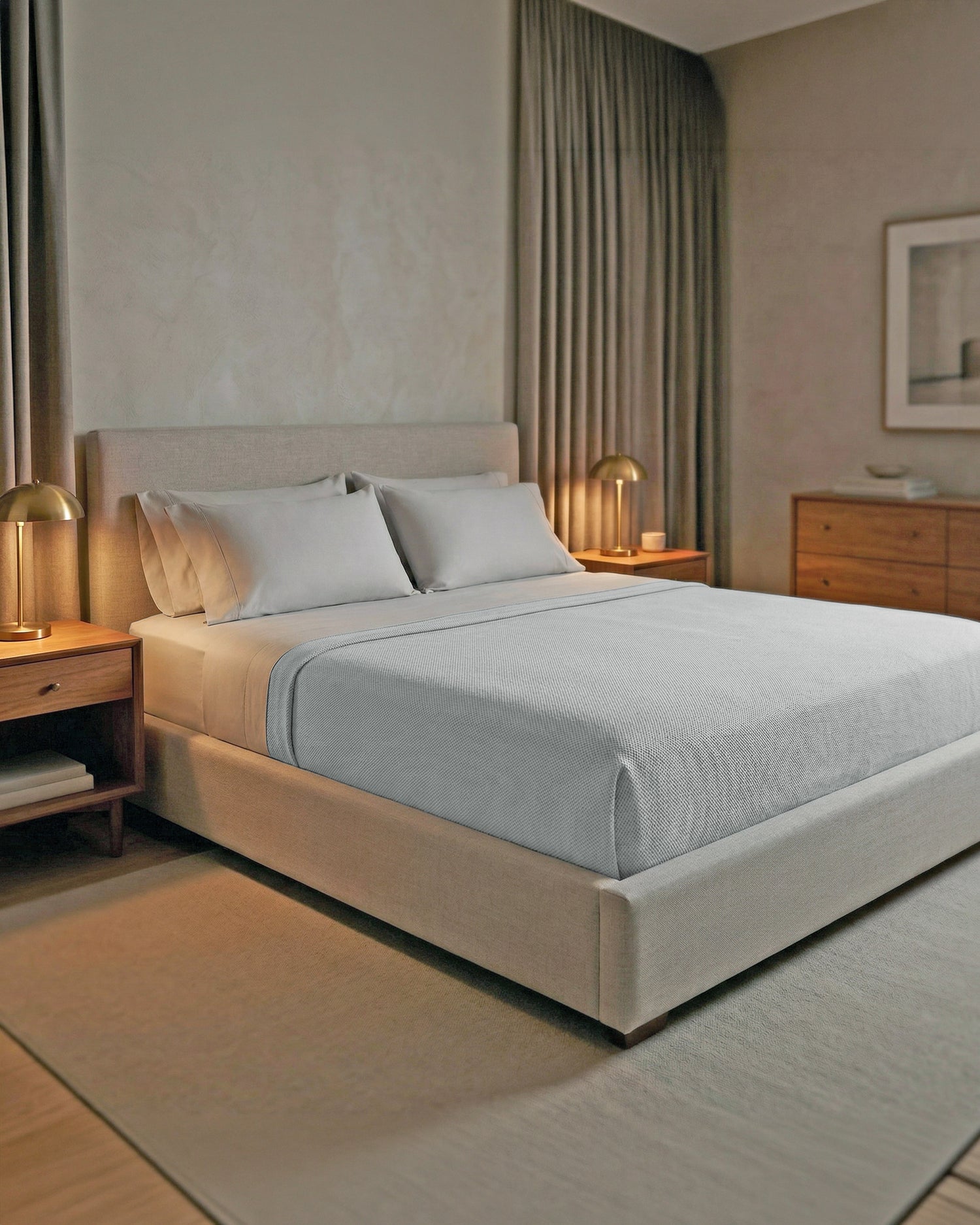 Cavendish: Matelassé Stone Washed Cotton Coverlet