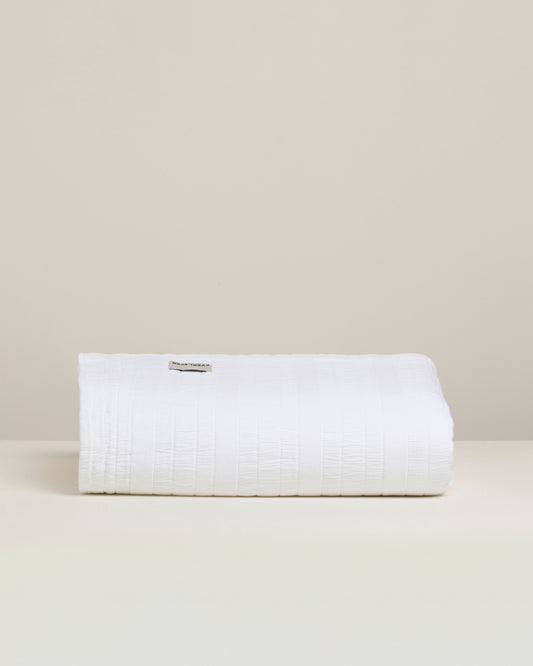 Cape Cod: Lux Stripe Cotton Coverlet