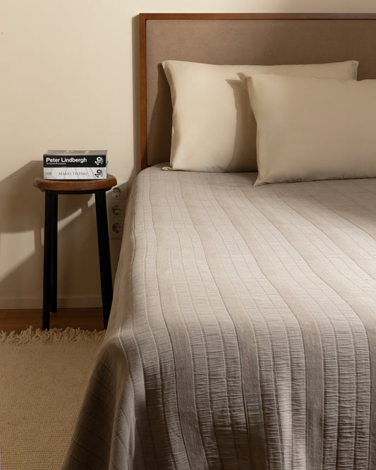 Cape Cod: Lux Stripe Cotton Coverlet