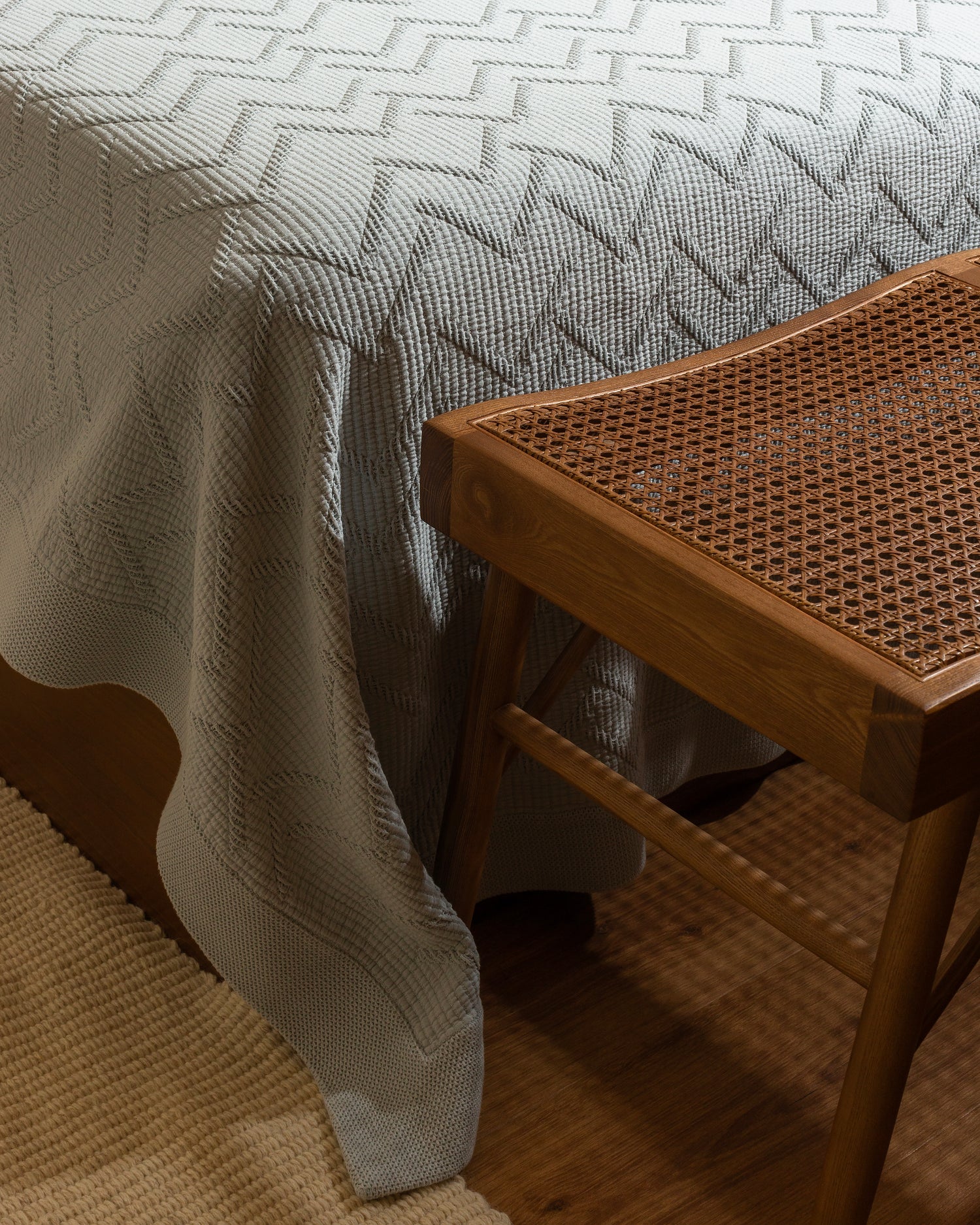 Carmel: Artisanal Weave Ribbed Cotton Coverlet