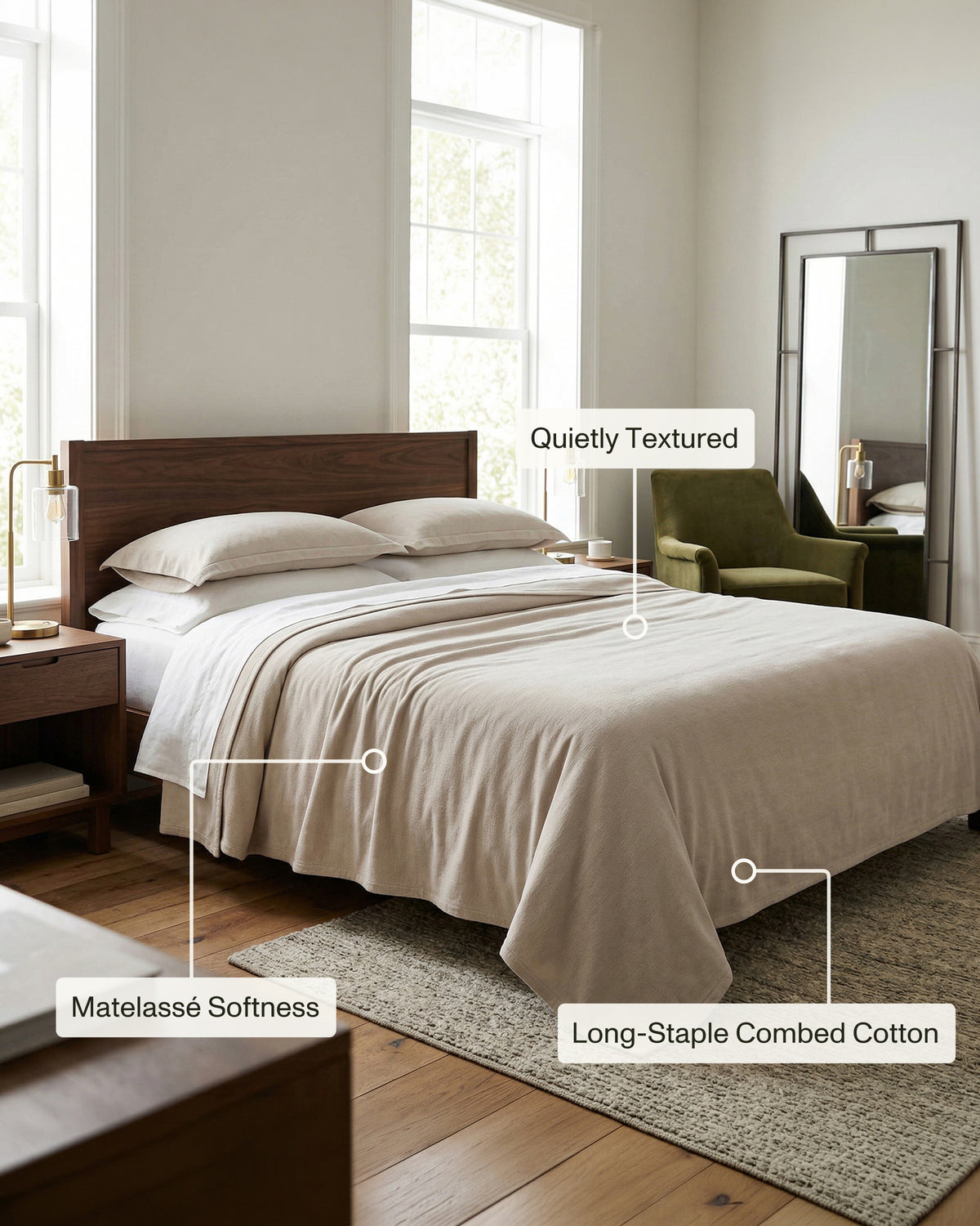 Enchante: Lux Chenille Cotton Coverlet