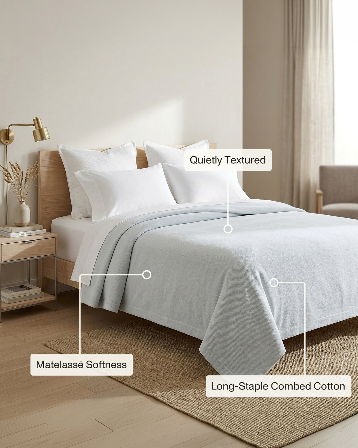 Enchante: Lux Chenille Cotton Coverlet