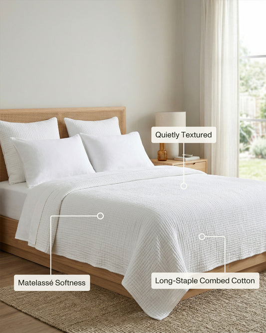 Hideaway: Layered Stone Washed Cotton Coverlet