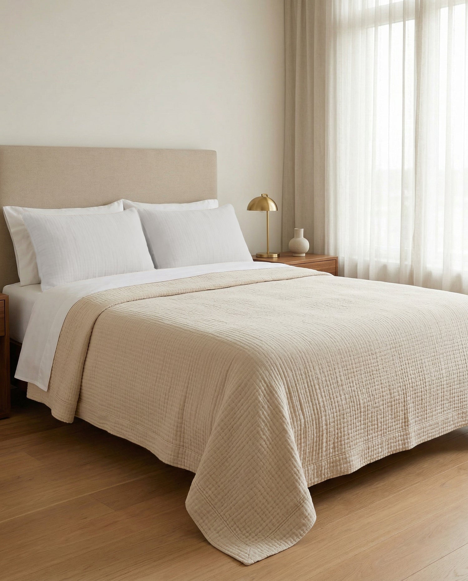 Hideaway: Layered Stone Washed Cotton Coverlet