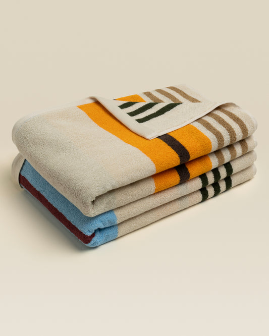 Plush  Cotton Reversible Towel - Janus Composition