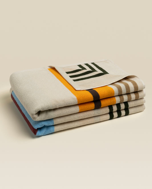 Plush  Cotton Reversible Towel - Janus Composition