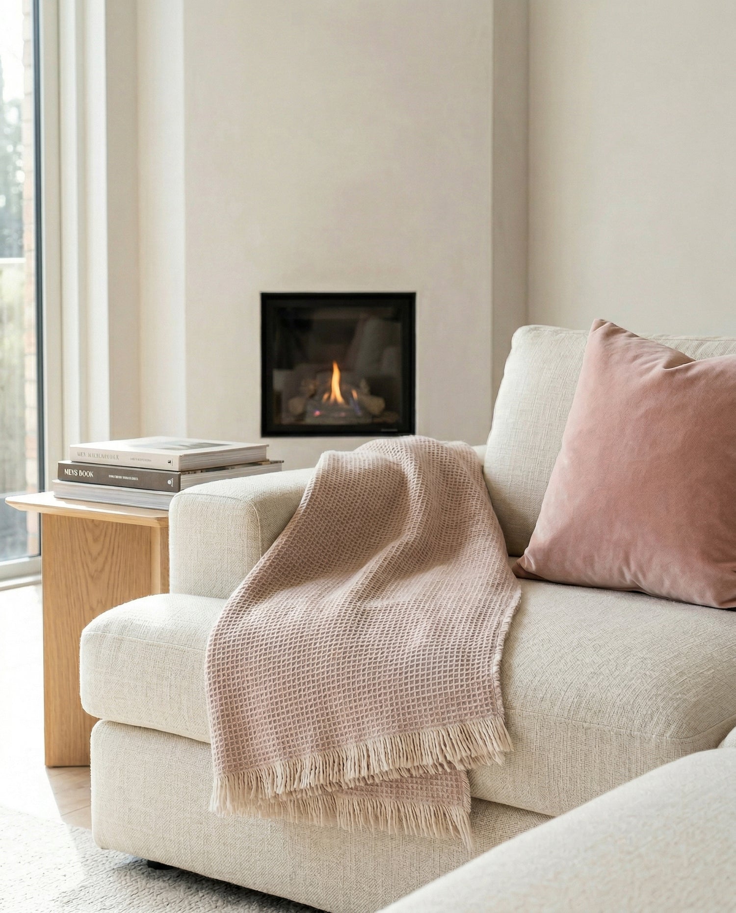 Positano: Honeycomb Wool Throw Blanket