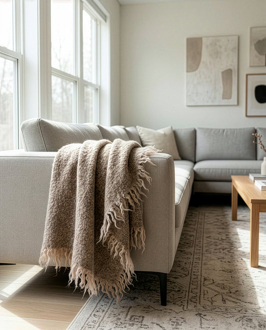 Pula: Baby Alpaca Boucle Throw Blanket