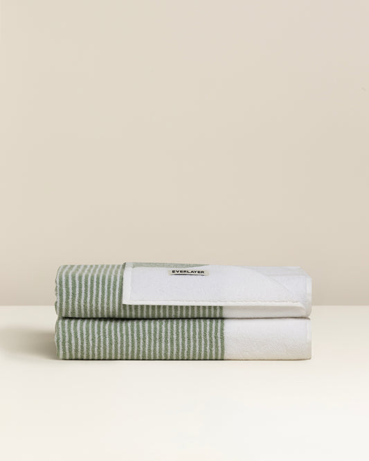 Sani: Soft Cotton Dual Tone Stripe Towel