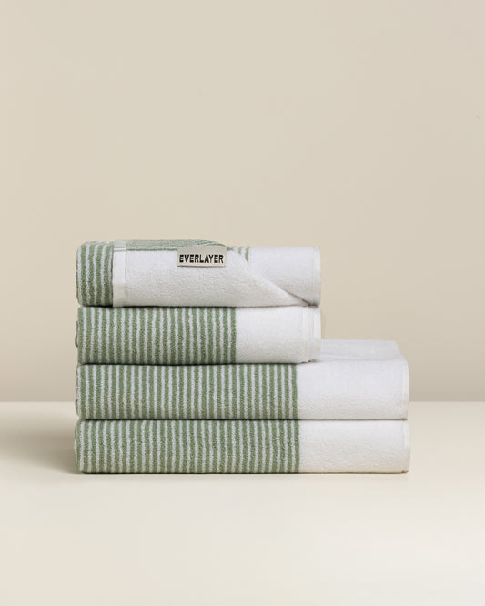Sani: Soft Cotton Dual Tone Stripe Towel