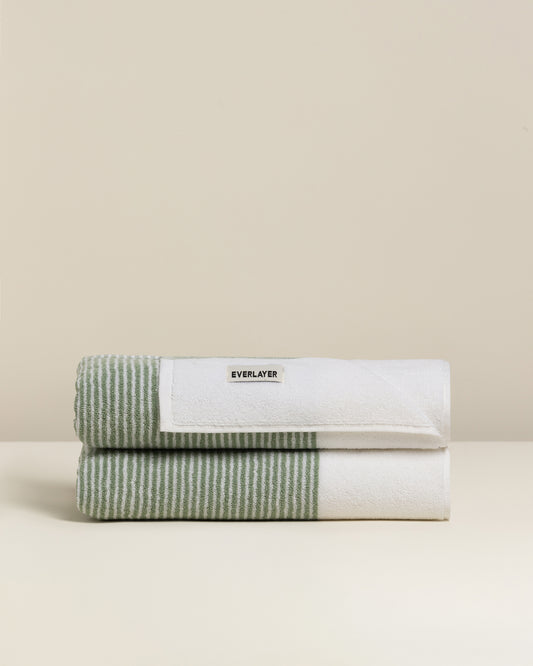 Sani: Soft Cotton Dual Tone Stripe Towel