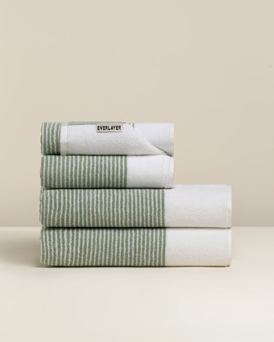Sani: Soft Cotton Dual Tone Stripe Towel
