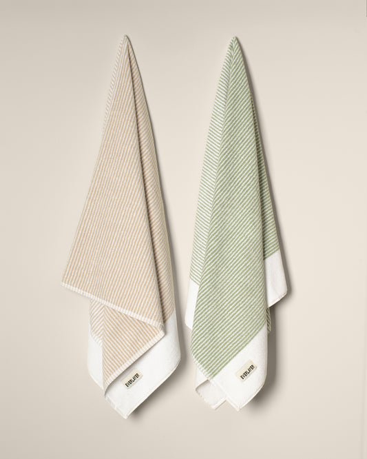 Sani: Soft Cotton Dual Tone Stripe Towel