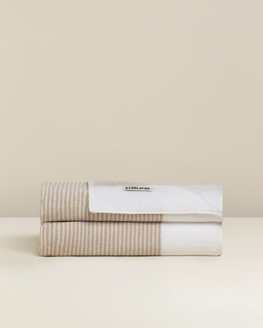 Sani: Soft Cotton Dual Tone Stripe Towel