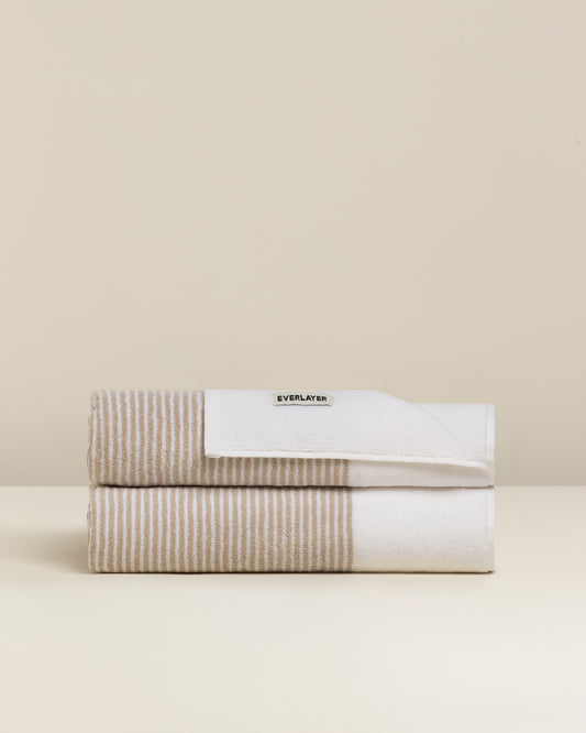 Sani: Soft Cotton Dual Tone Stripe Towel