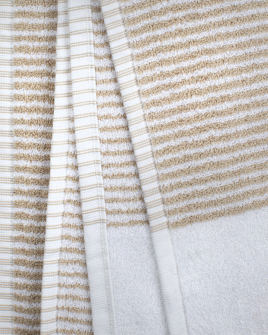 Sani: Soft Cotton Dual Tone Stripe Towel
