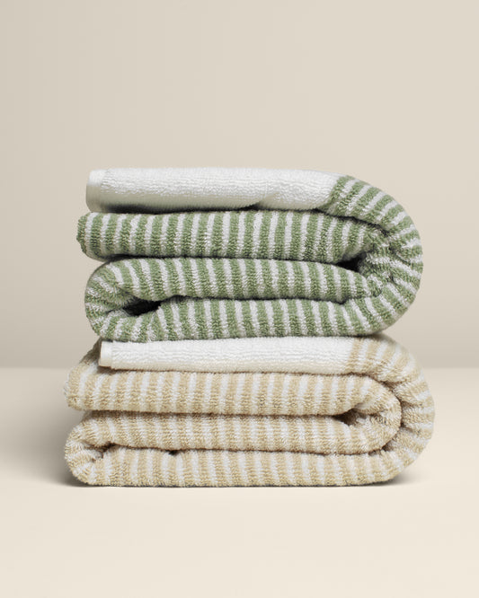 Sani: Soft Cotton Dual Tone Stripe Towel