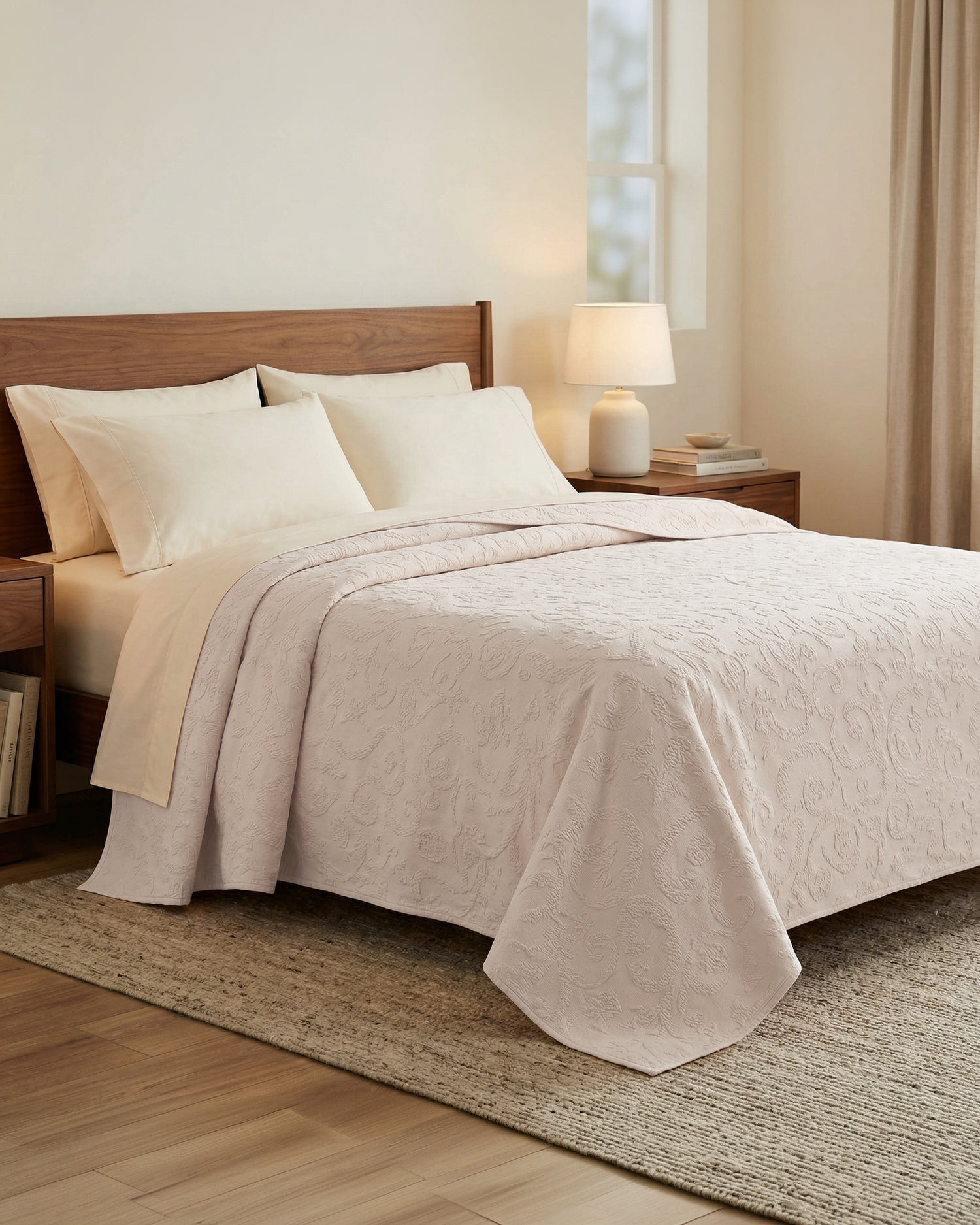 RoyalRest: Lux Chenille Matelassé Cotton Coverlet