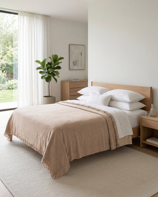 Terre: Reversible Wrinkled Effect Wool Blanket