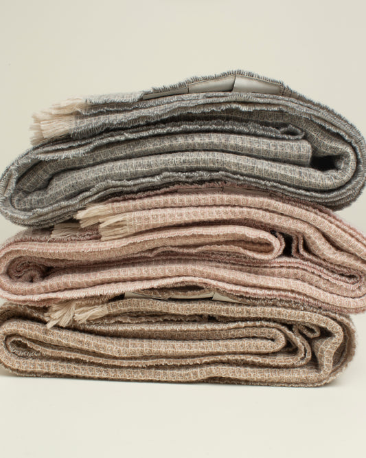 Positano: Honeycomb Wool Throw Blanket