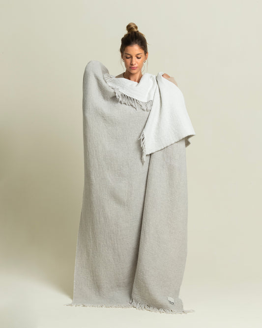 Sintra: Melange Wool Throw Blanket