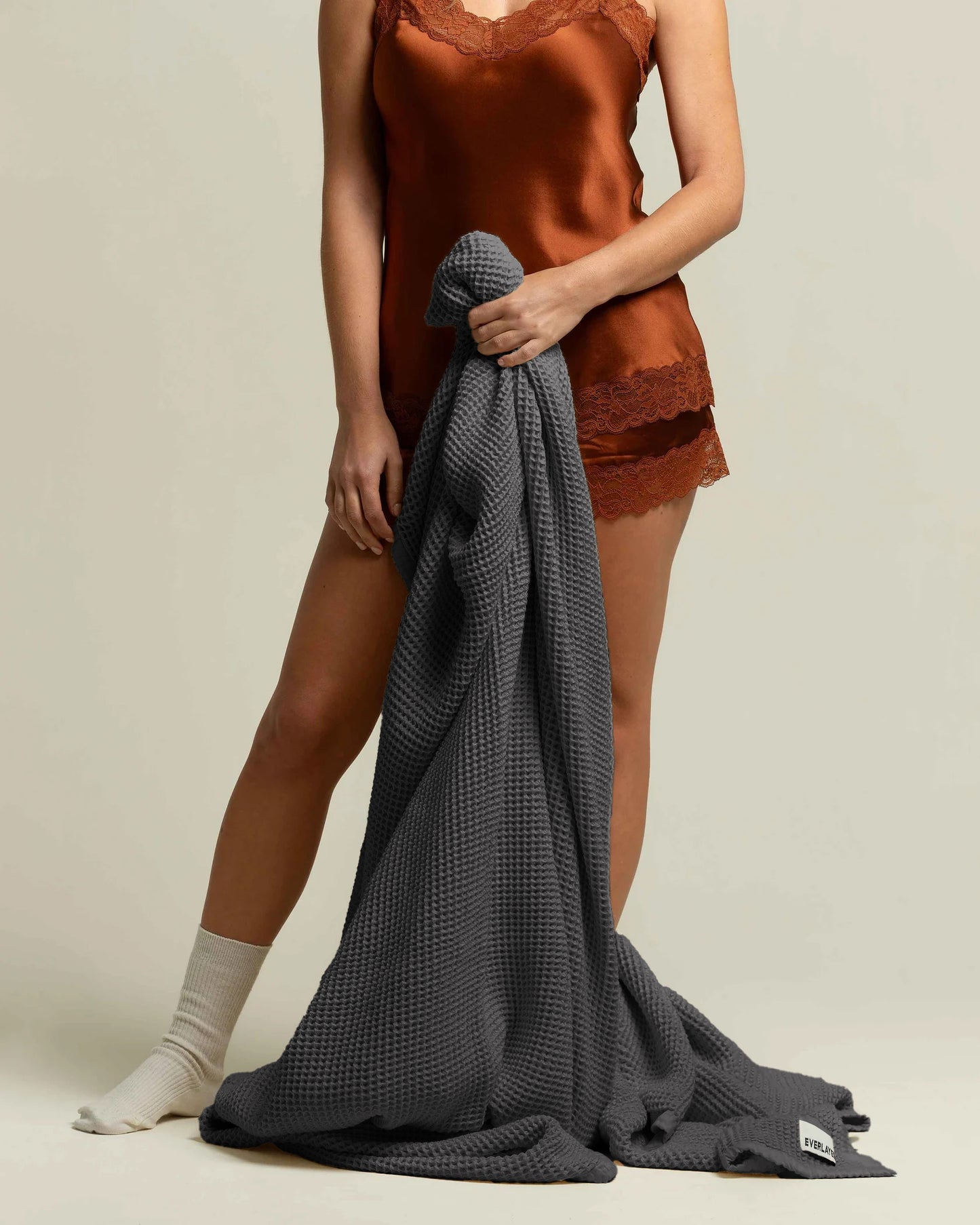 Tofino: Organic Cotton Waffle Throw Blanket