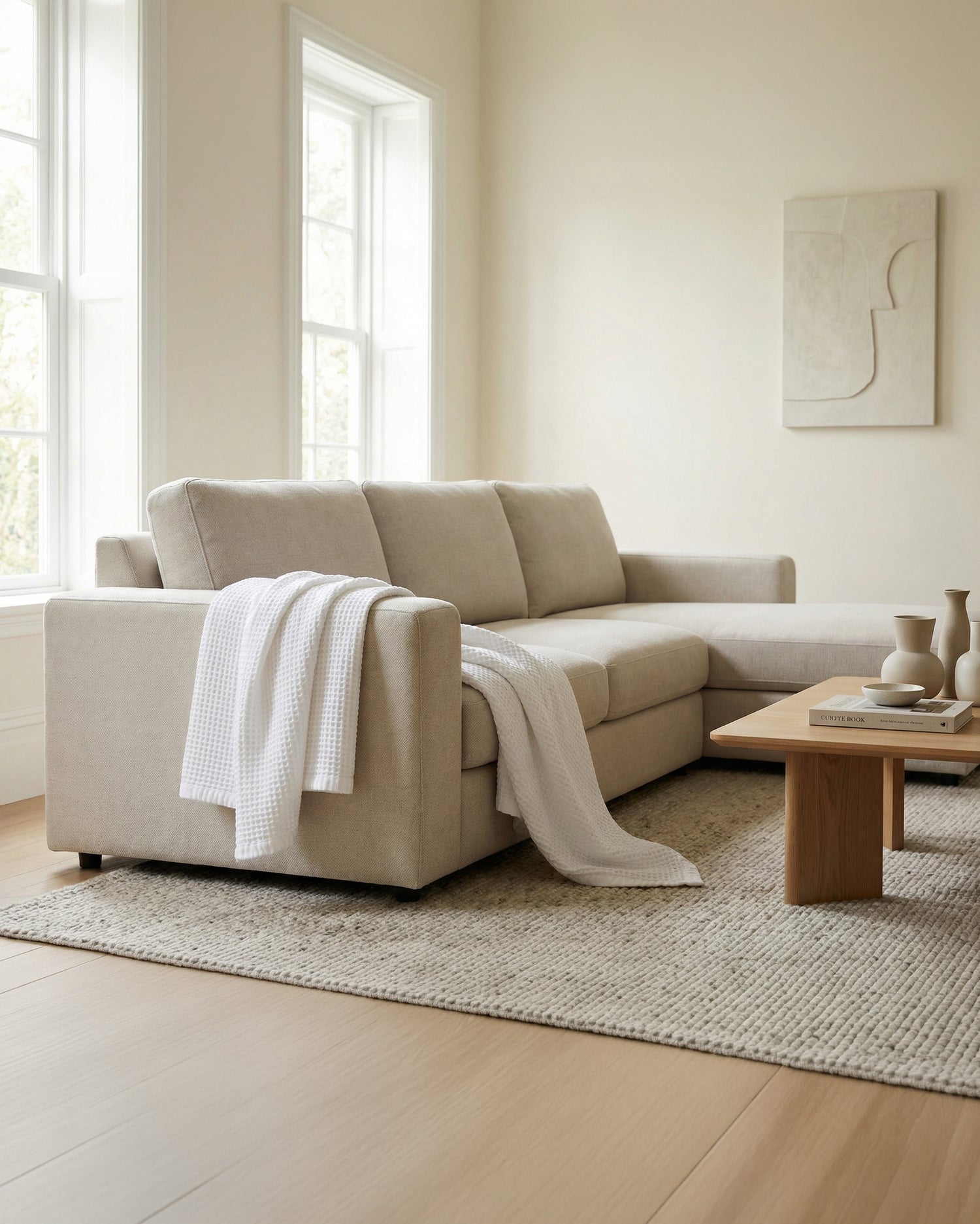 Tofino: Organic Cotton Waffle Throw Blanket