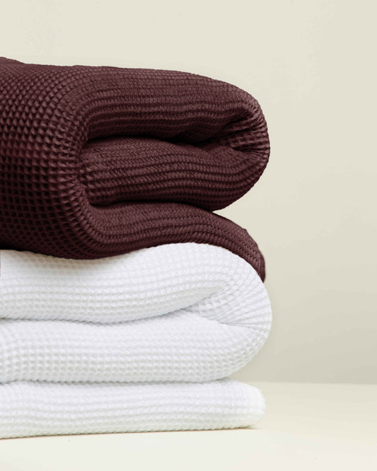 Tofino: Organic Cotton Waffle Throw Blanket