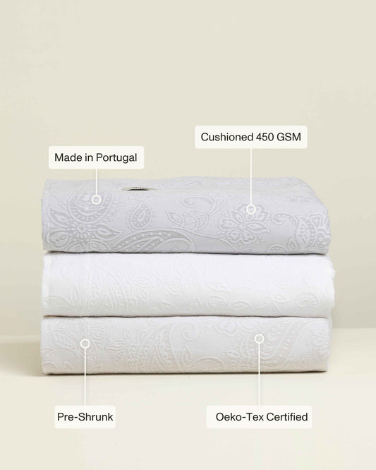 Victoria: Classic Matelassé Cotton Coverlet